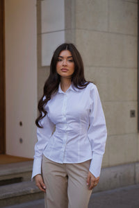 B Fitted Shirt White